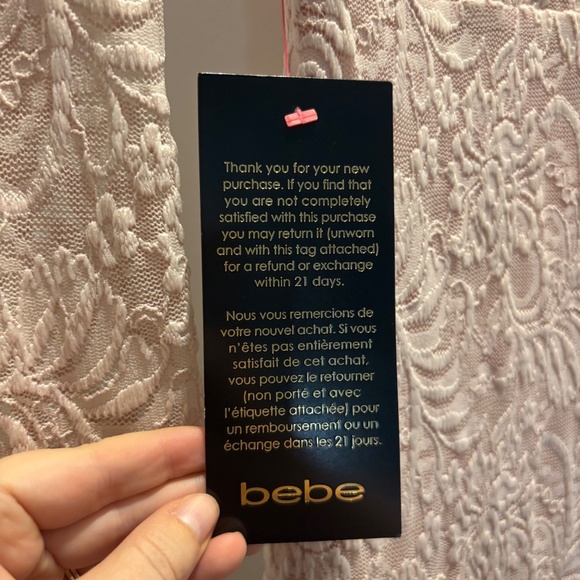 NWT Light Pink Lace Bodycon Mini Dress. - Picture 6 of 11